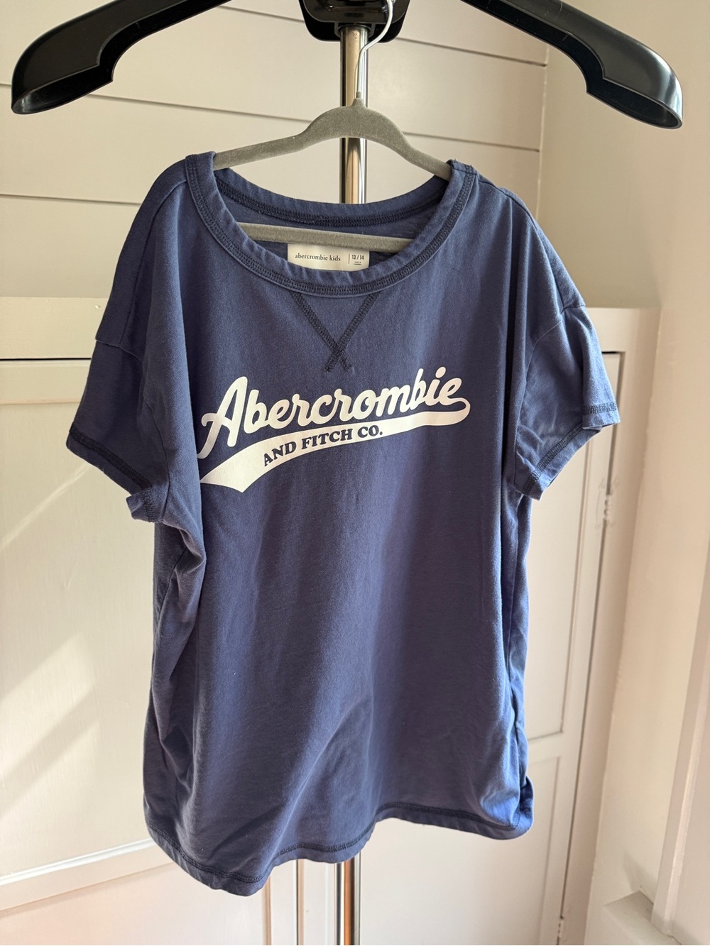 Abercrombie Kids Blue Logo Graphic Tee Size 13/14